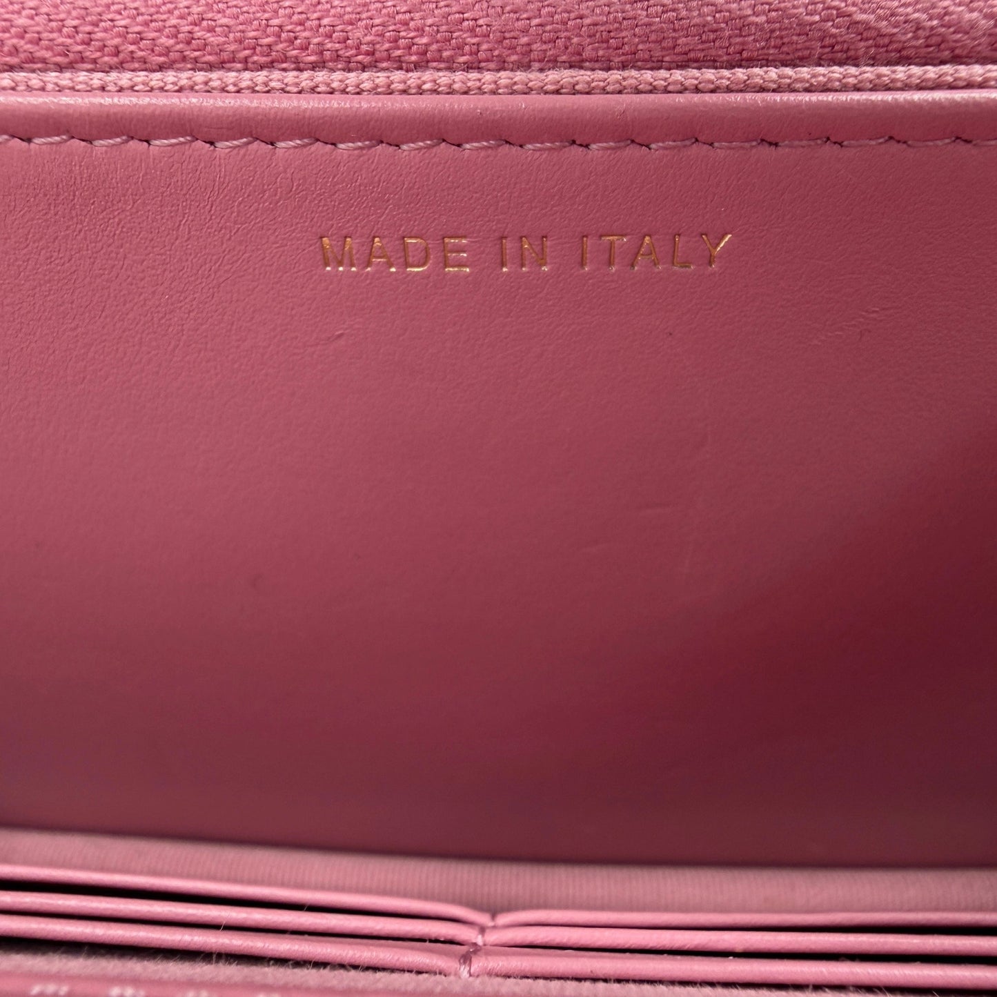 Chanel Wallet on Chain Pink glänzenes Kalbsleder Fullset / Sehr gut Chanel