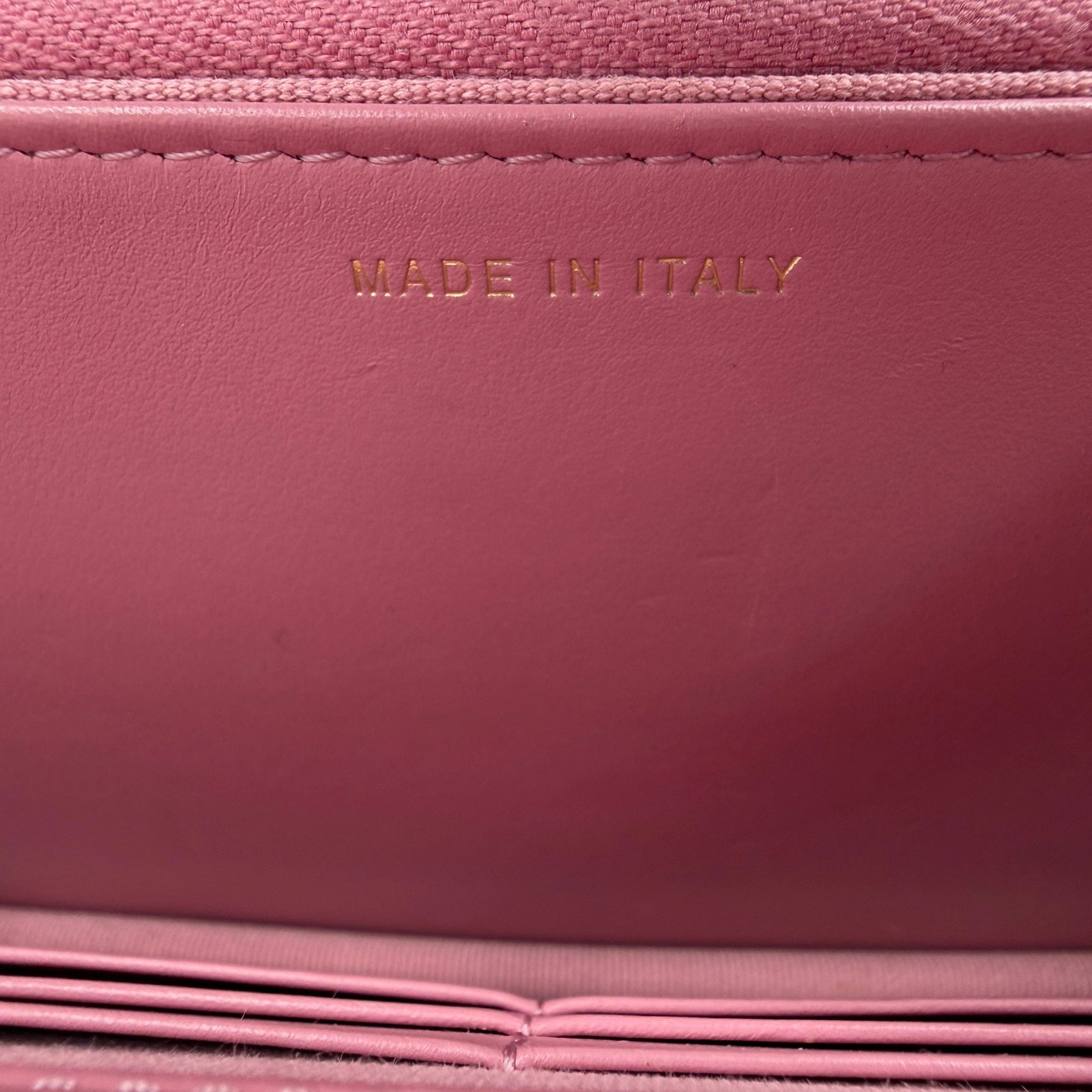 Chanel Wallet on Chain Pink glänzenes Kalbsleder Fullset / Sehr gut Chanel