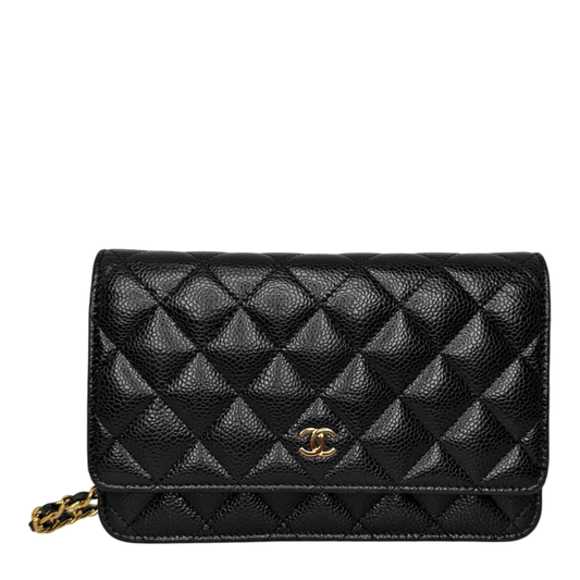 Chanel Wallet on Chain Kaviarleder schwarz GHW Chip Chanel