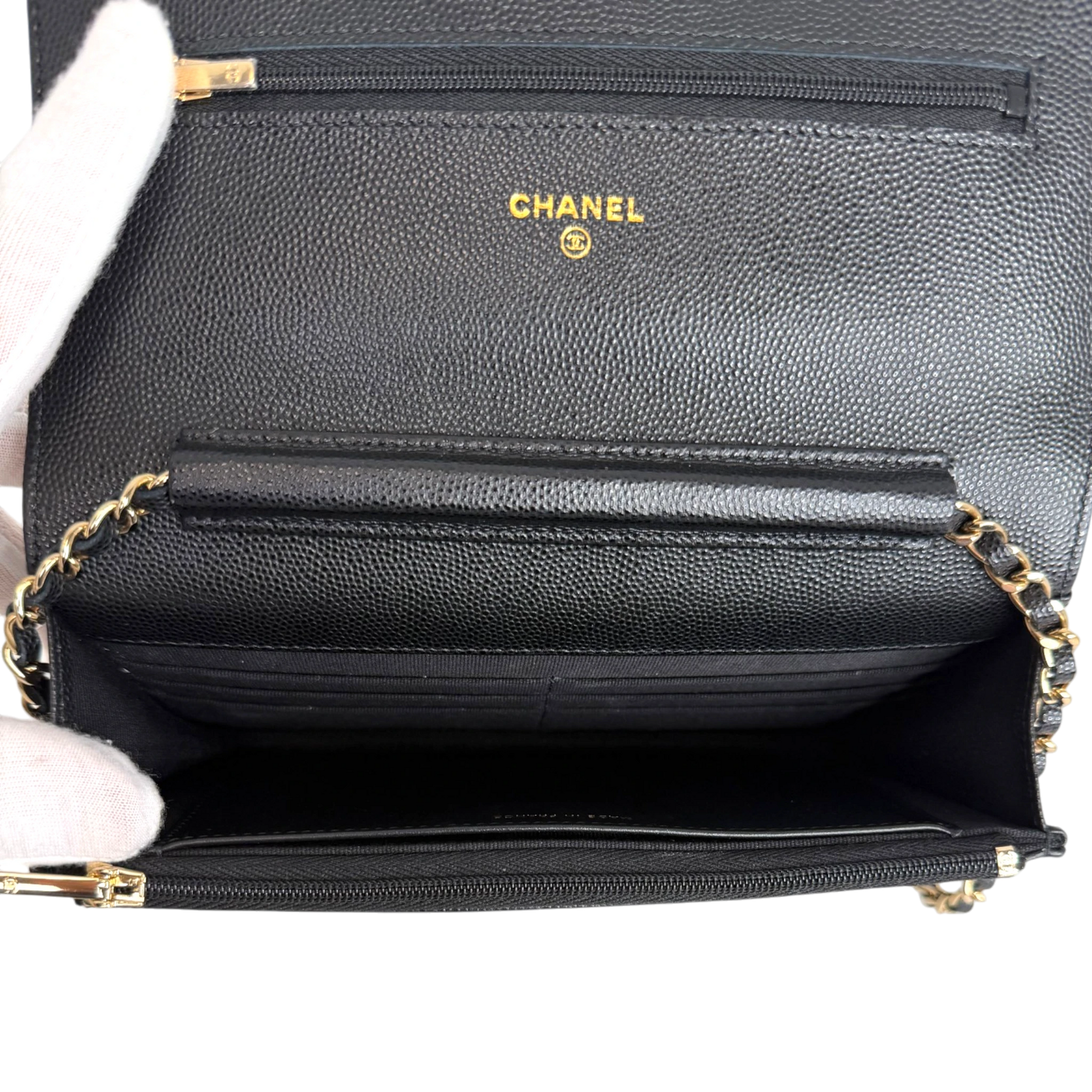 Chanel Wallet on Chain Kaviarleder schwarz GHW 2024 limited Edition Chanel