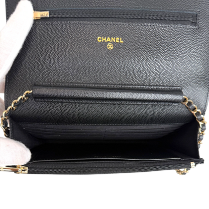 Chanel Wallet on Chain Kaviarleder schwarz GHW 2024 limited Edition Chanel