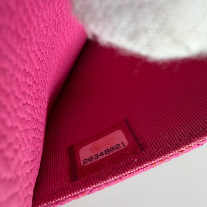 Chanel Classic Wallet on Chain WOC Caviar Pink Fuchsia Silber – Ansicht 11