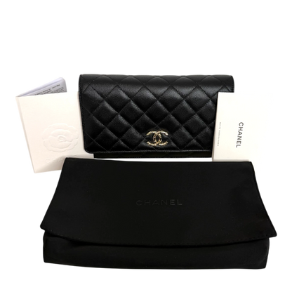 Chanel Wallet on Chain Kaviarleder schwarz GHW 2024 limited Edition Chanel