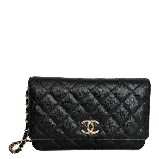 Chanel Wallet on Chain Kaviarleder schwarz GHW 2024 limited Edition Chanel