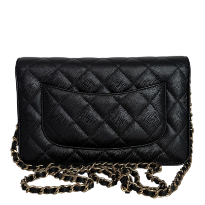 Chanel Wallet on Chain Kaviarleder schwarz GHW 2024 limited Edition Chanel