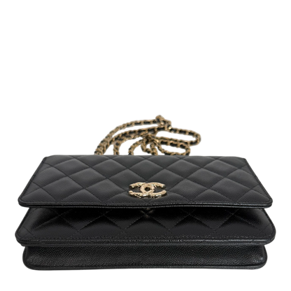 Chanel Wallet on Chain Kaviarleder schwarz GHW 2024 limited Edition Chanel