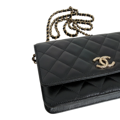 Chanel Wallet on Chain Kaviarleder schwarz GHW 2024 limited Edition Chanel