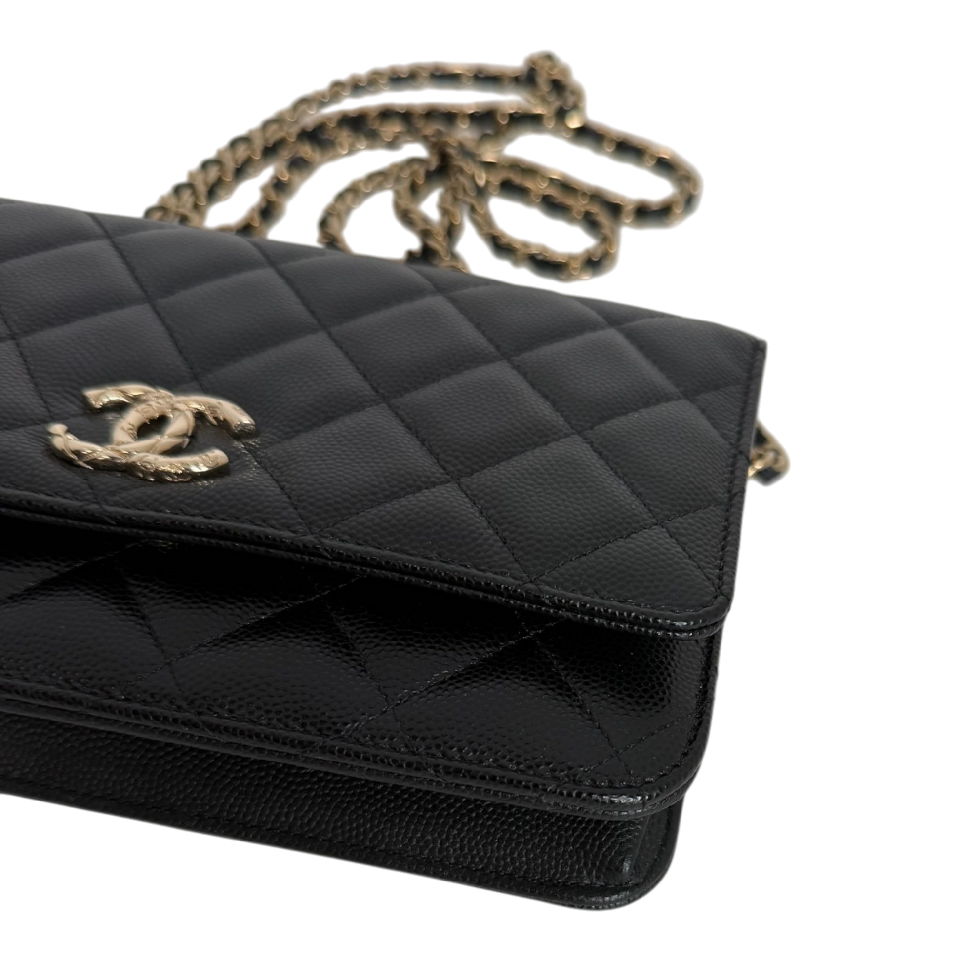 Chanel Wallet on Chain Kaviarleder schwarz GHW 2024 limited Edition Chanel