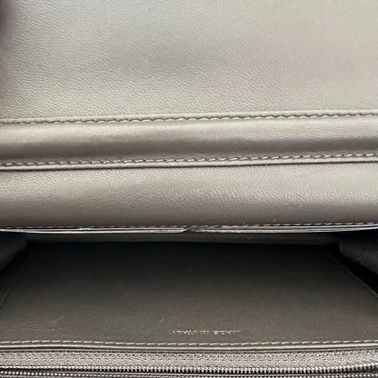 Chanel Wallet on Chain Lammleder dunkelgrau goldene Hardware Fullset / neuwertig Chanel