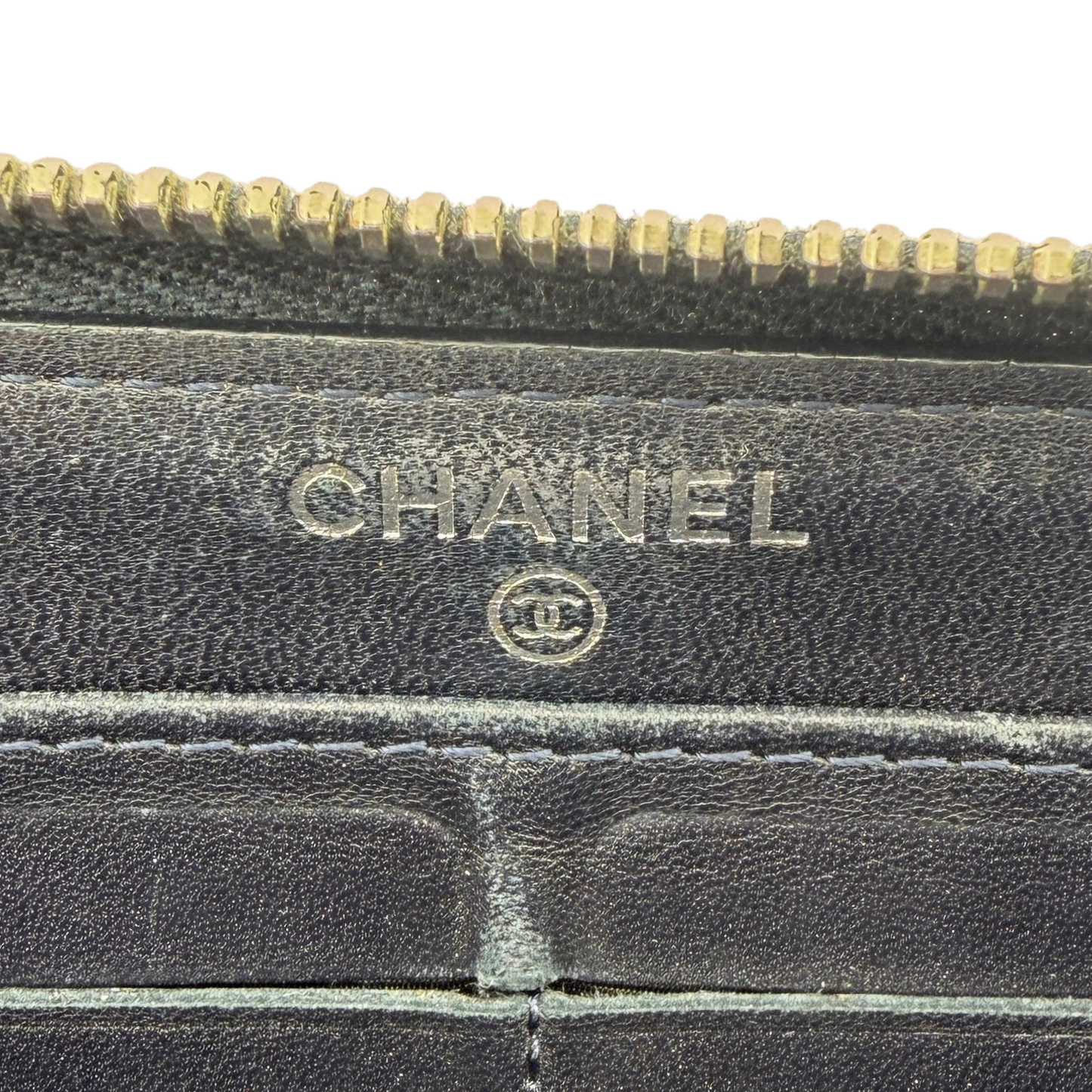 Chanel CC zip-around Geldbörse Dunkelblau / gut Louis Vuitton