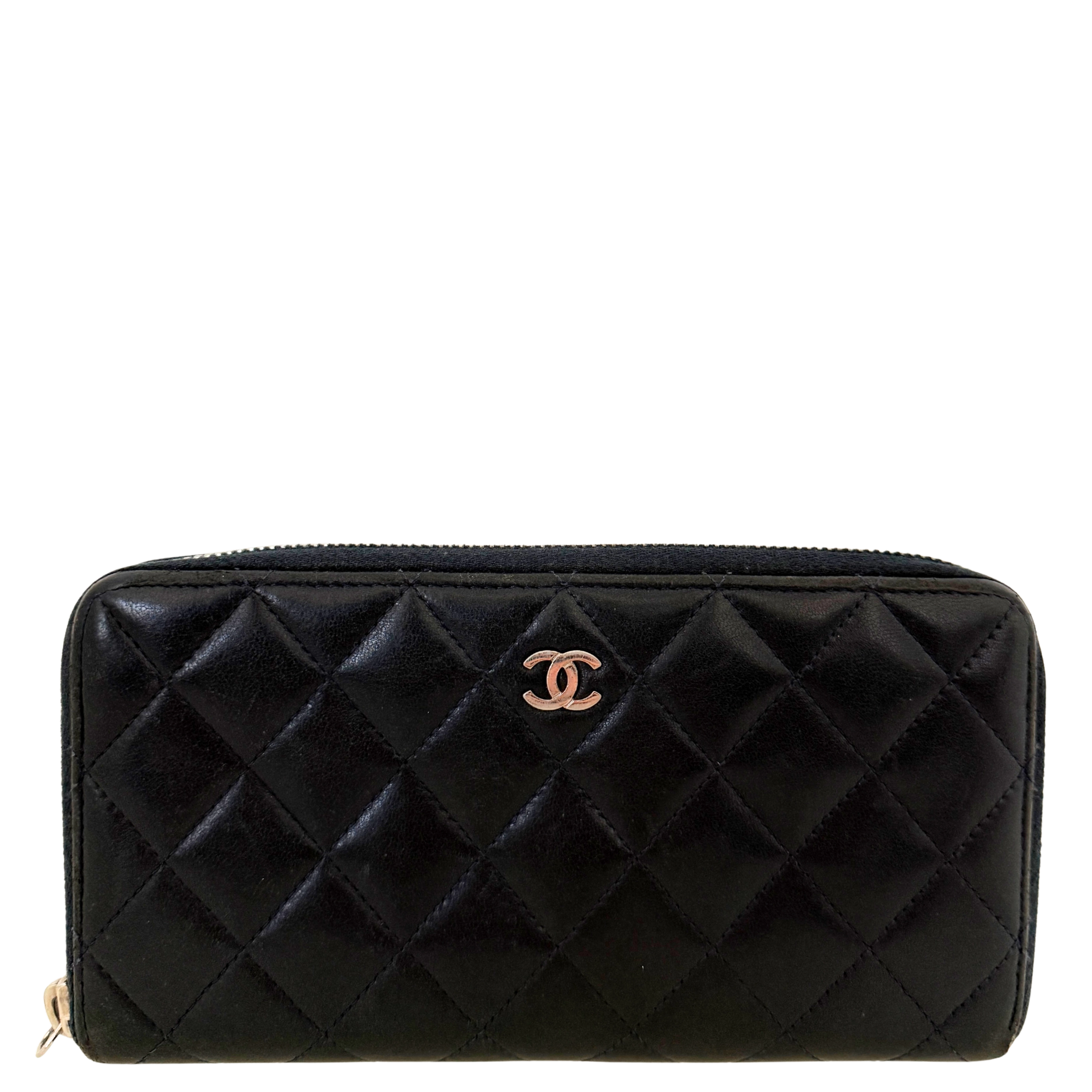 Chanel CC zip-around Geldbörse Dunkelblau / gut Louis Vuitton