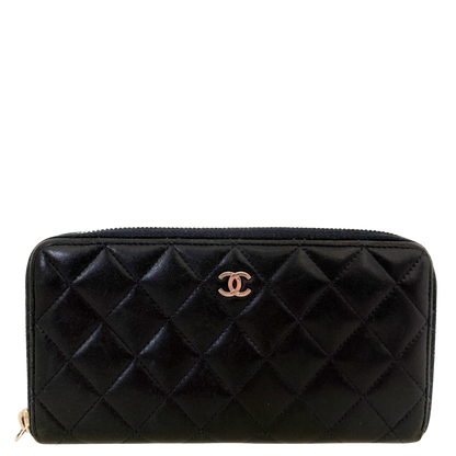 Chanel CC zip-around Geldbörse Dunkelblau / gut Louis Vuitton