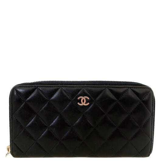 Chanel CC zip-around Geldbörse Dunkelblau / gut Louis Vuitton