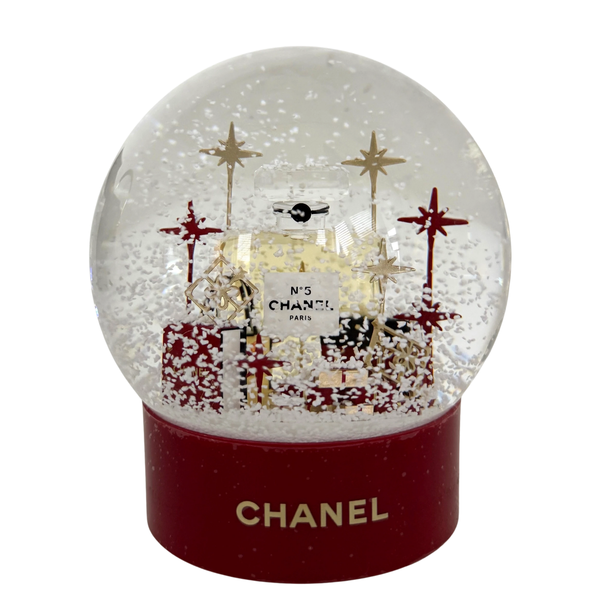 Chanel Schneekugel 2022 Rot / neuwertig Chanel