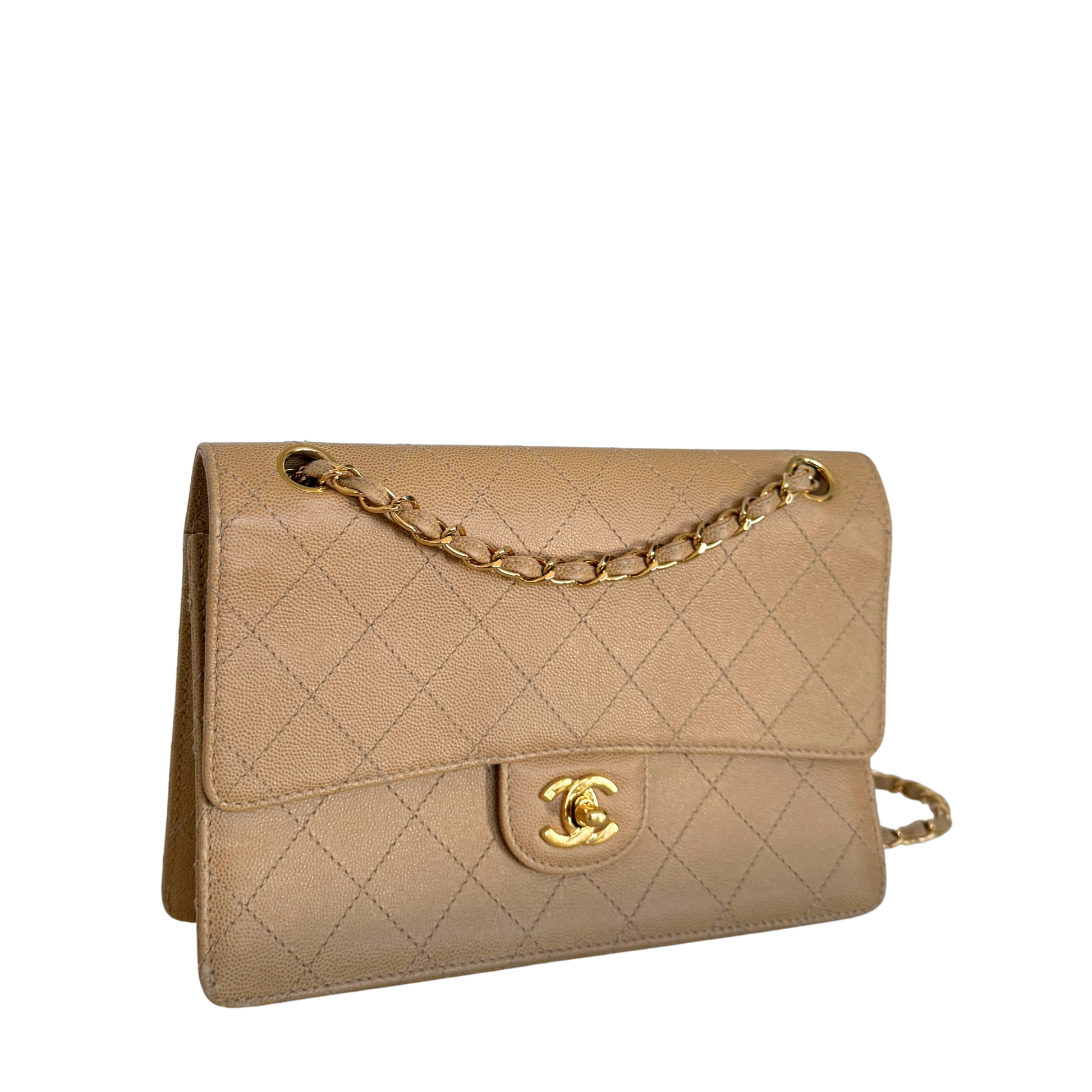 Chanel Classic Flap Bag Beige / akzeptabel Chanel