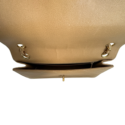 Chanel Classic Flap Bag Beige / akzeptabel Chanel