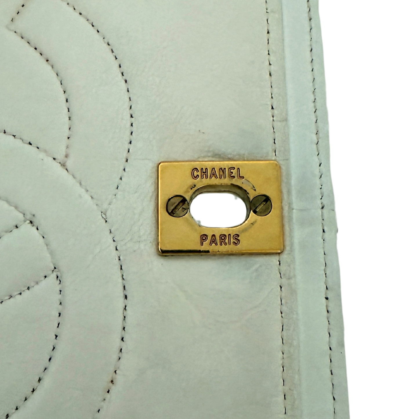 Chanel Timeless Single Flap Small Weiß / akzeptabel Chanel