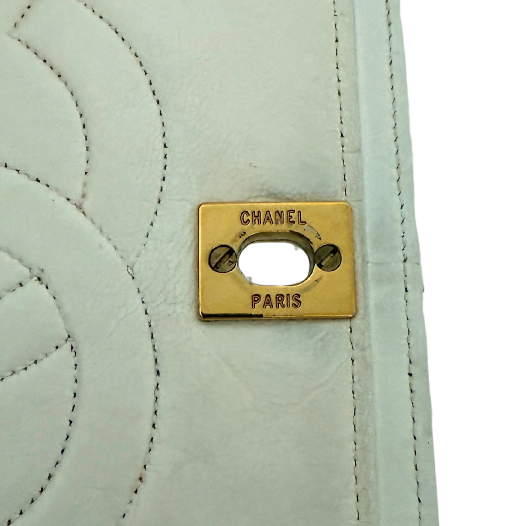 Chanel Timeless Single Flap Small Weiß / akzeptabel Chanel