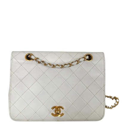 Chanel Timeless Single Flap Small Weiß / akzeptabel Chanel