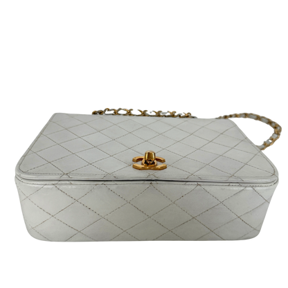 Chanel Timeless Single Flap Small Weiß / akzeptabel Chanel