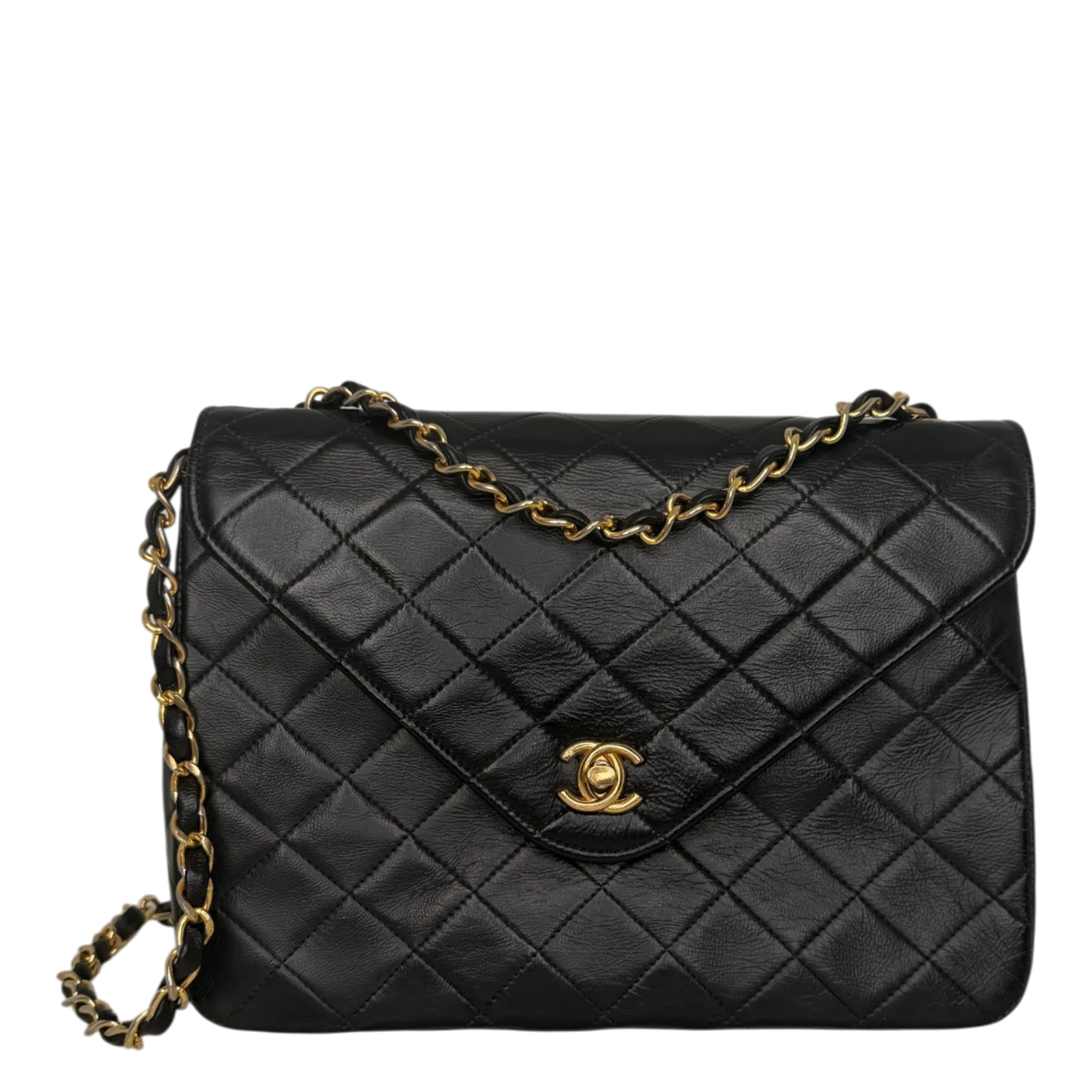 Chanel Classic Envelope Tasche Lammleder schwarz Chanel