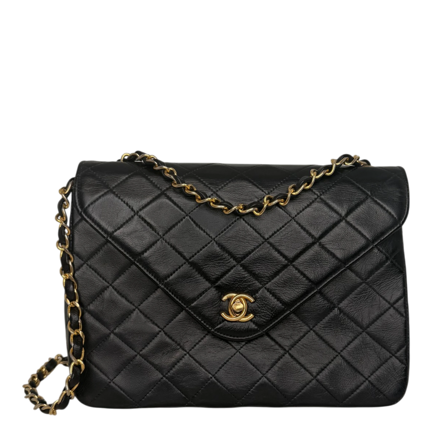 Chanel Classic Envelope Tasche Lammleder schwarz Chanel