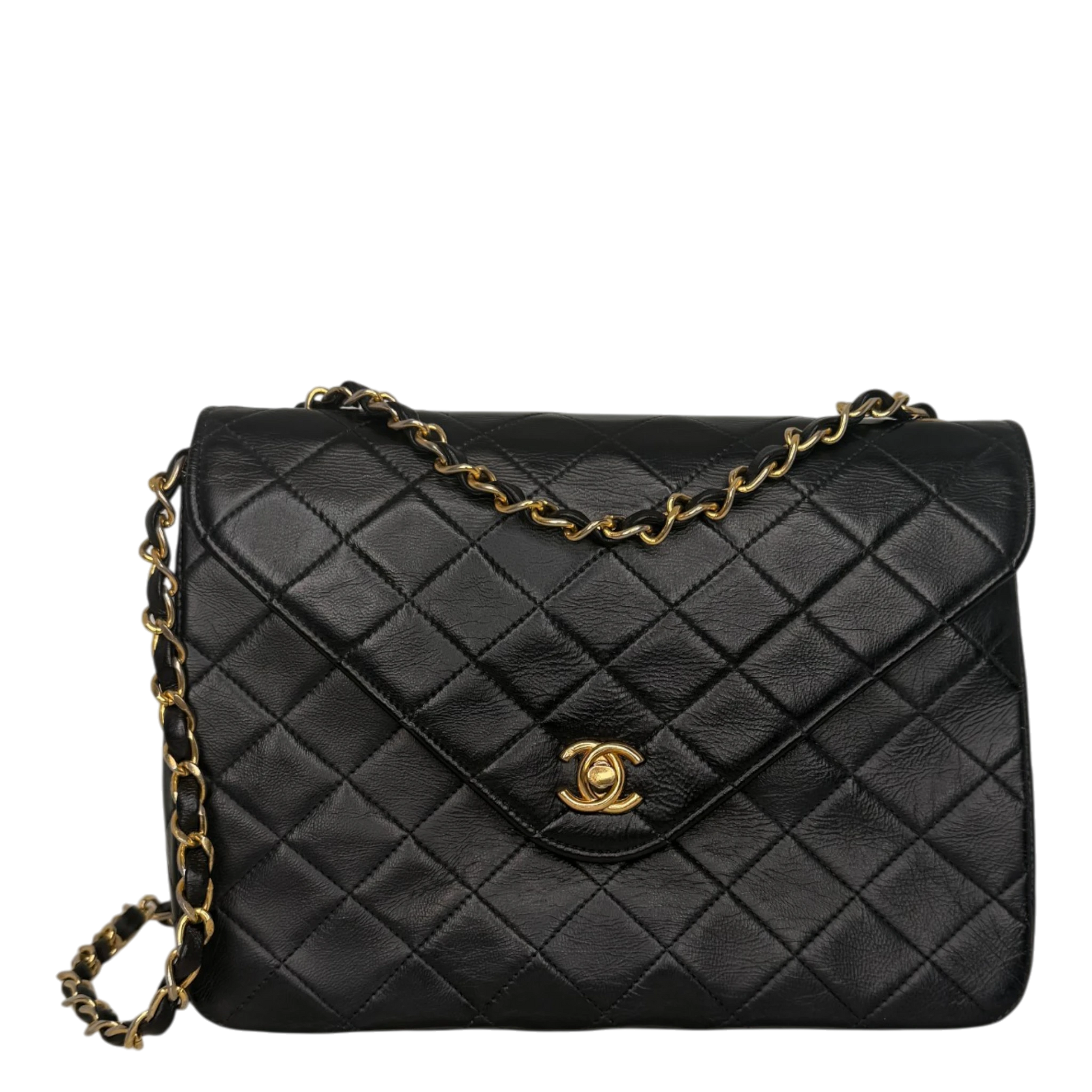 Chanel Classic Envelope Tasche Lammleder schwarz Chanel