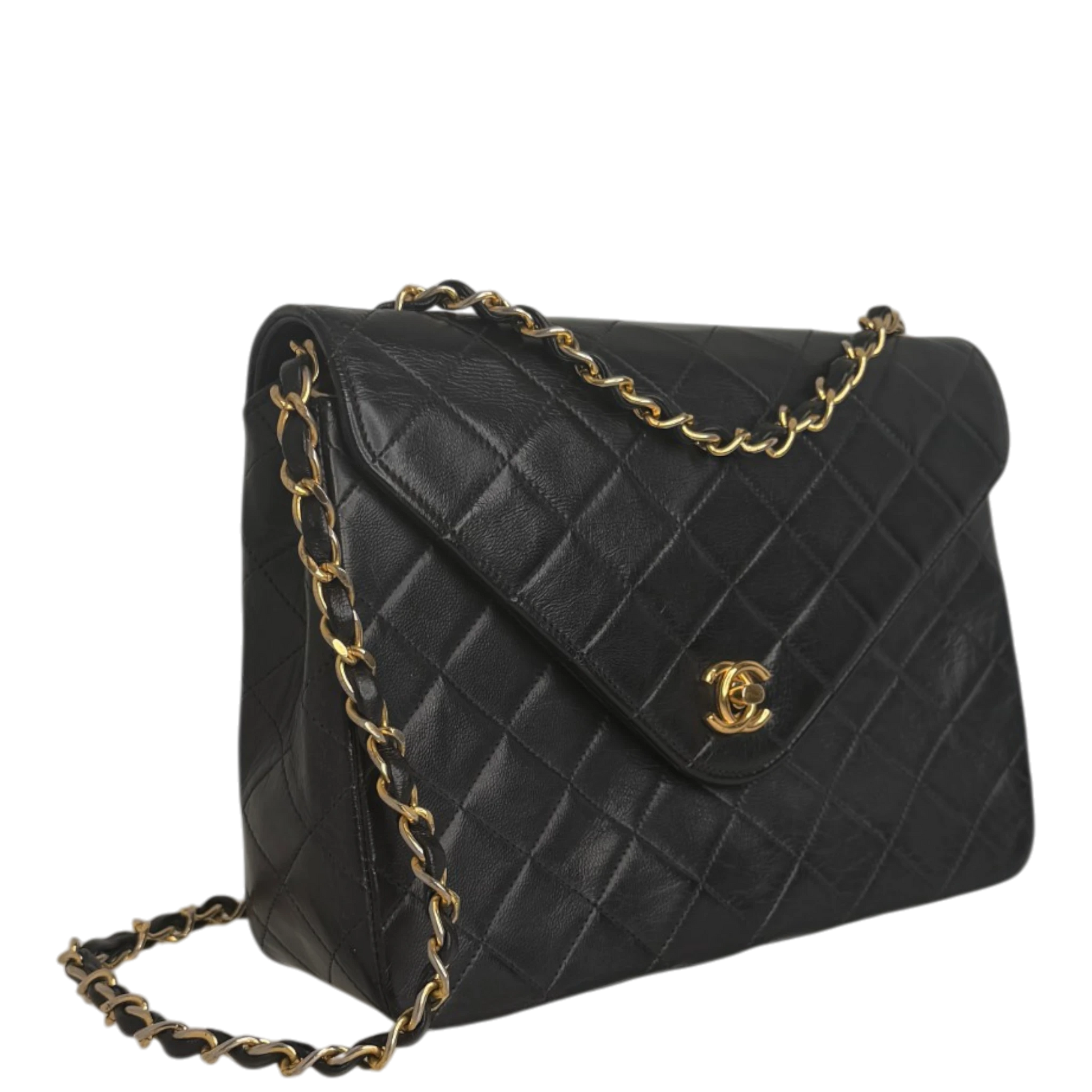 Chanel Classic Envelope Tasche Lammleder schwarz Chanel