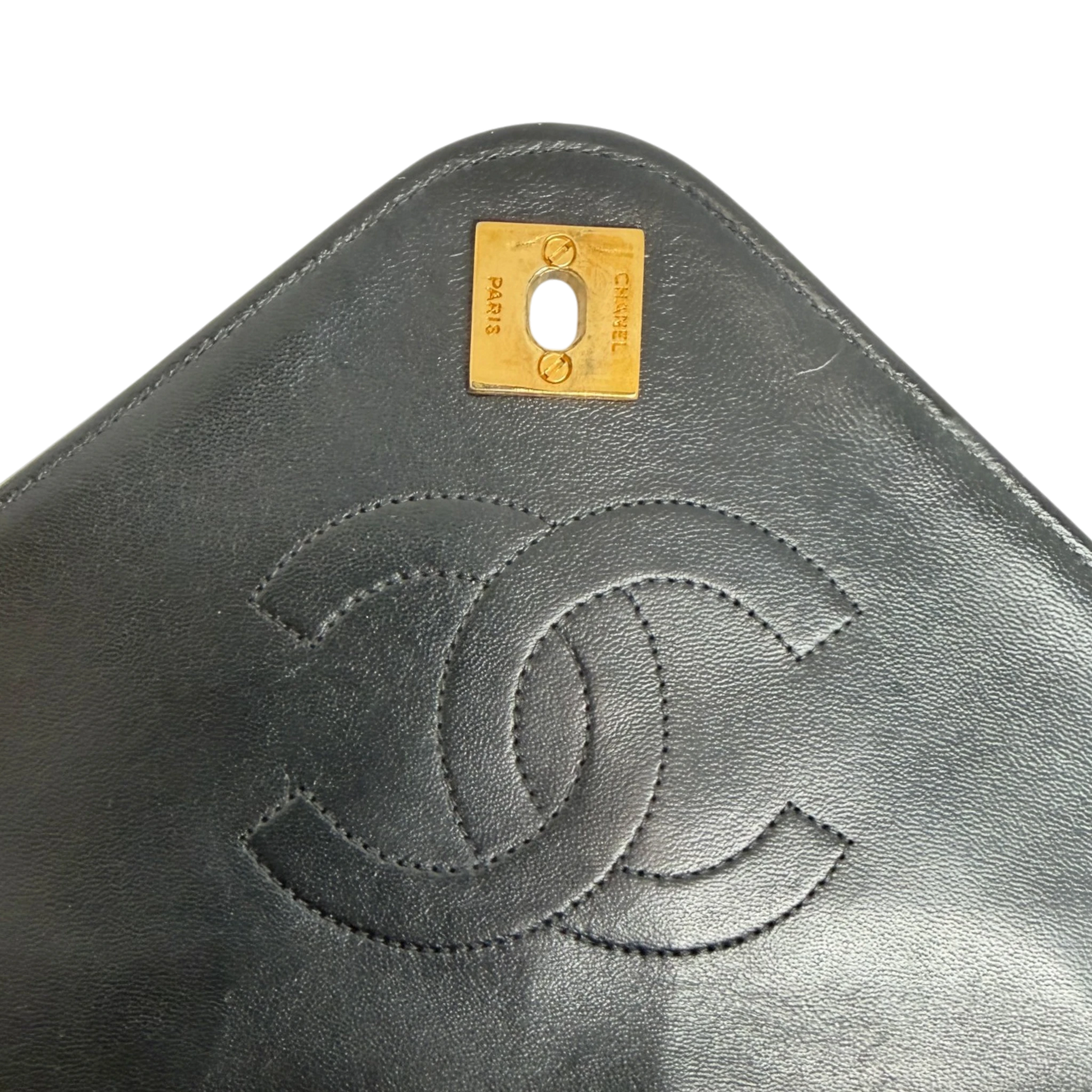 Chanel Classic Envelope Tasche Lammleder schwarz Chanel