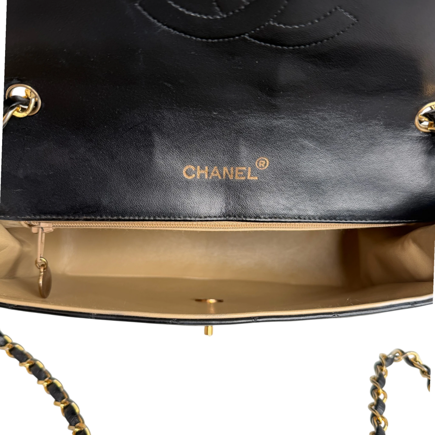Chanel Classic Envelope Tasche Lammleder schwarz Chanel