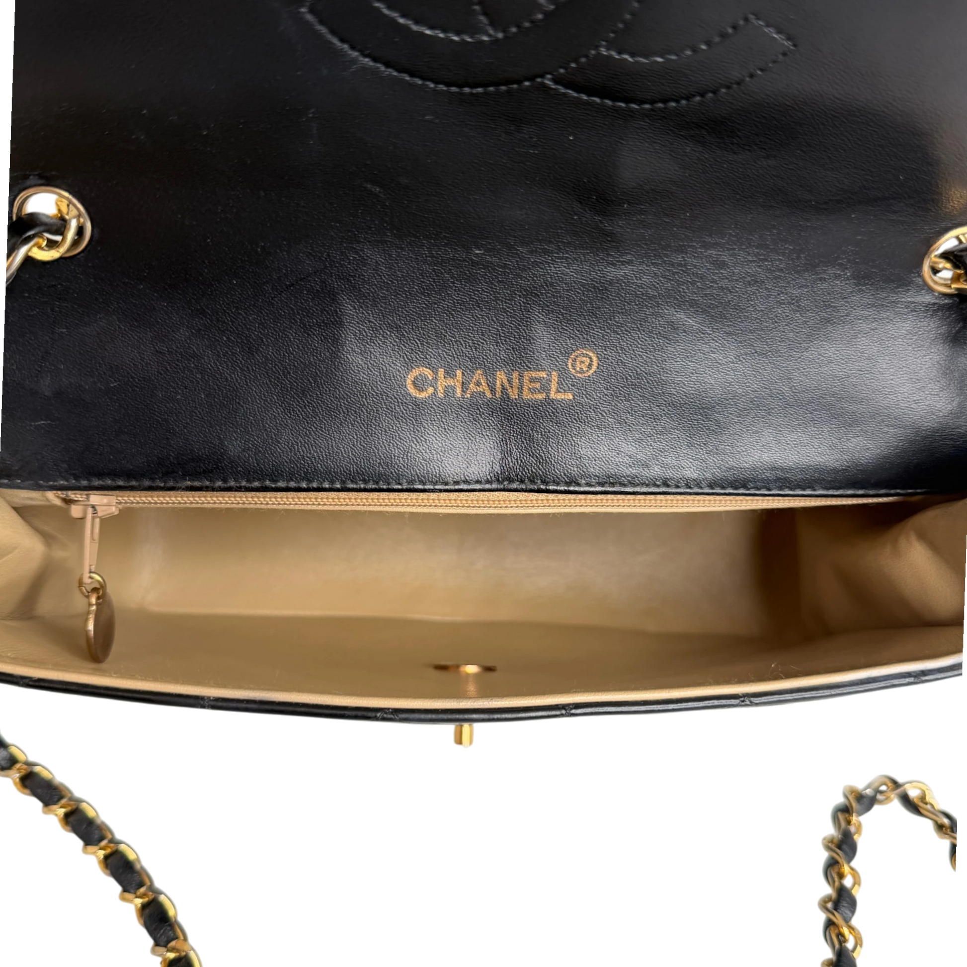 Chanel Classic Envelope Tasche Lammleder schwarz Chanel