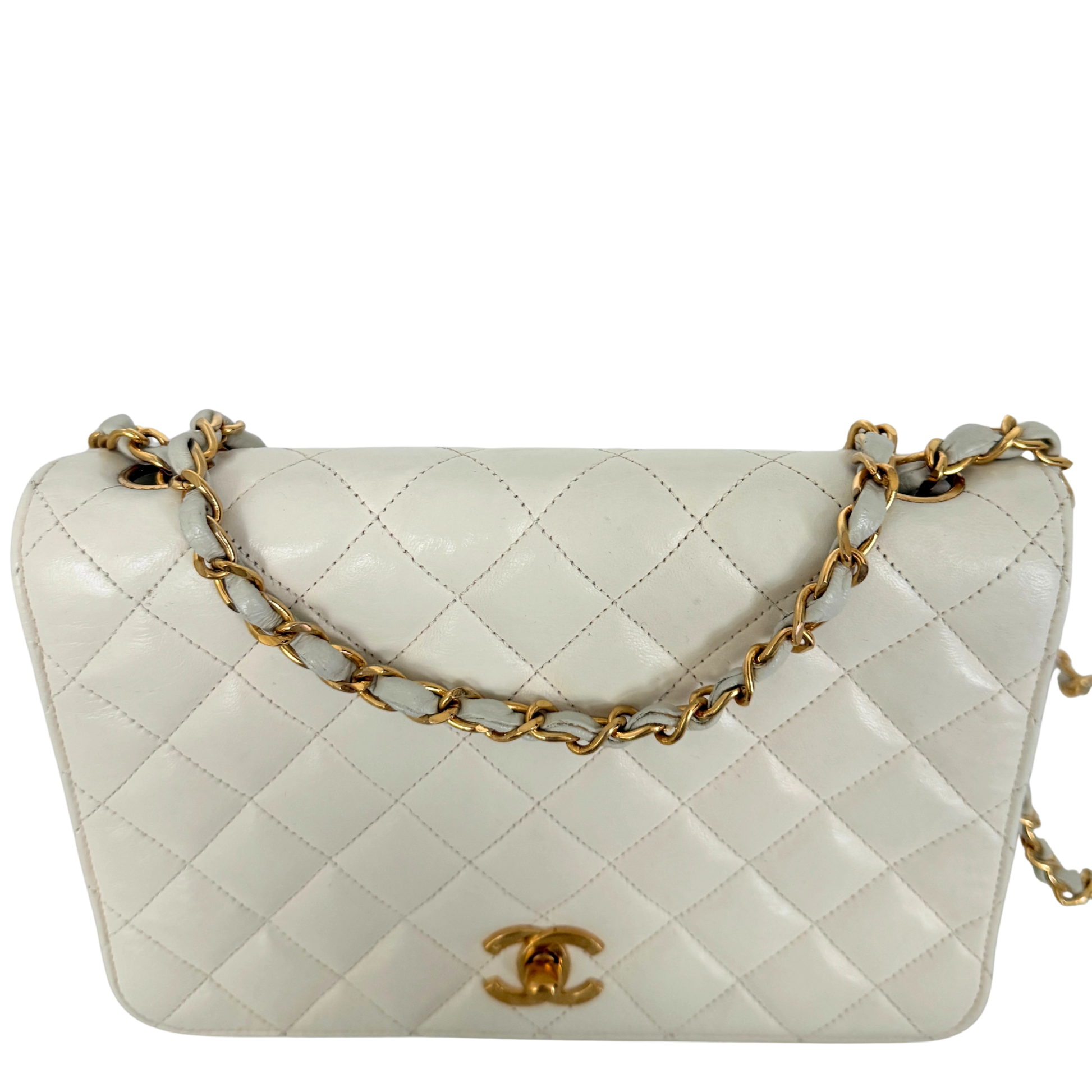 Chanel Timeless Single Flap Small Weiß / gut Chanel