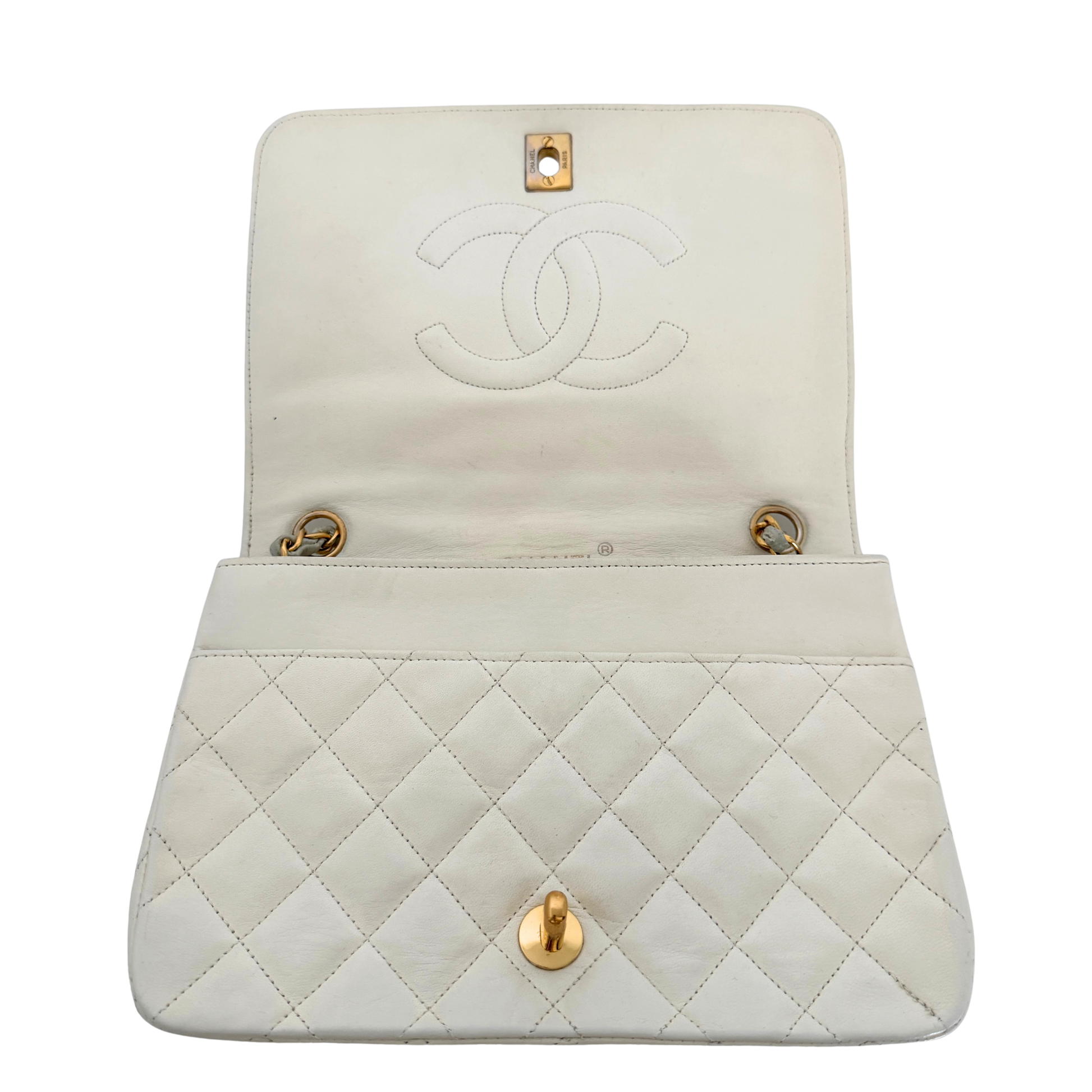 Chanel Timeless Single Flap Small Weiß / gut Chanel