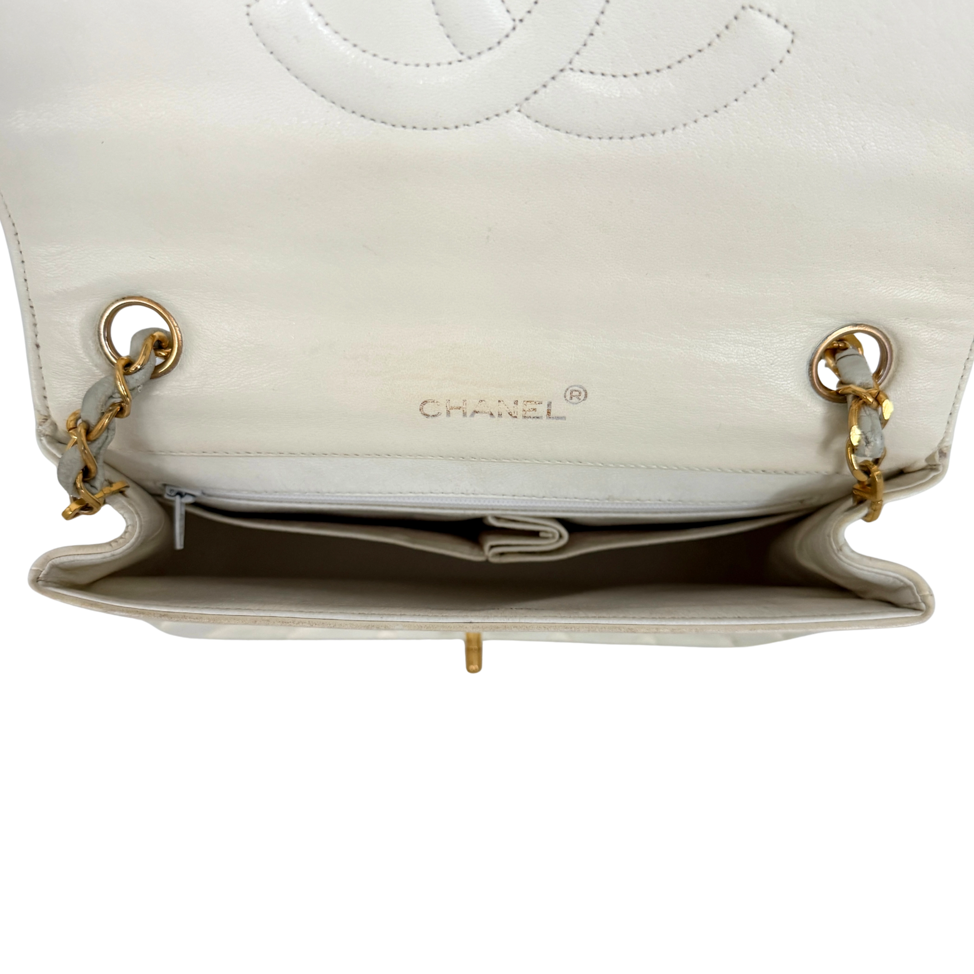 Chanel Timeless Single Flap Small Weiß / gut Chanel