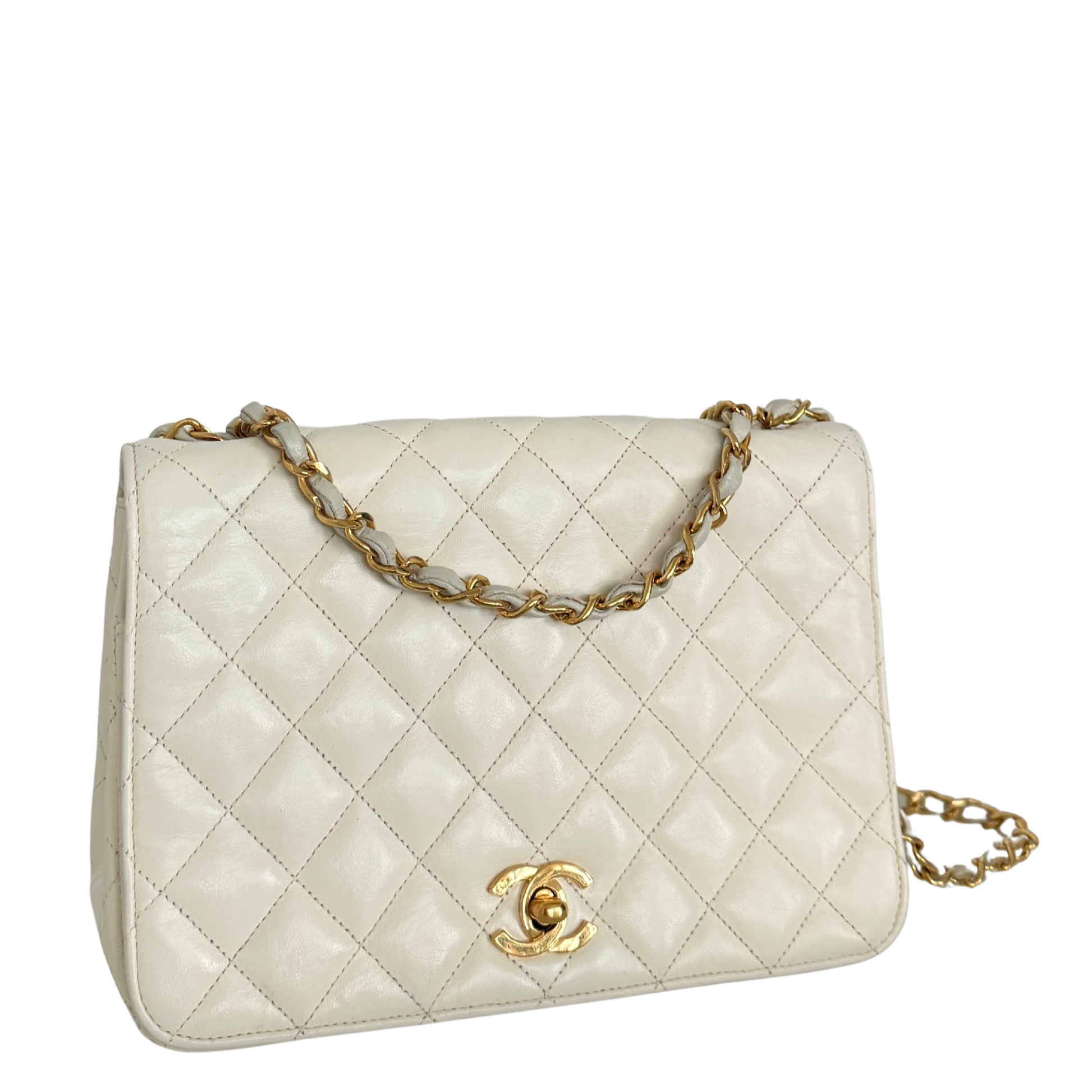 Chanel Timeless Single Flap Small Weiß / gut Chanel
