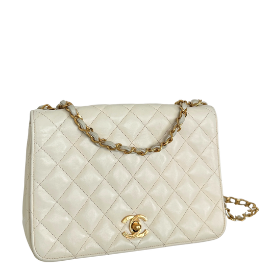 Chanel Timeless Single Flap Small Weiß / gut Chanel