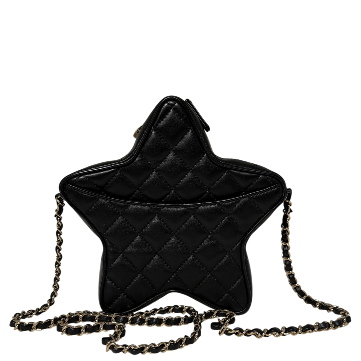 Chanl Walk of Fame Star Bag schwarz Lammleder Fullset / neuwertig Chanel