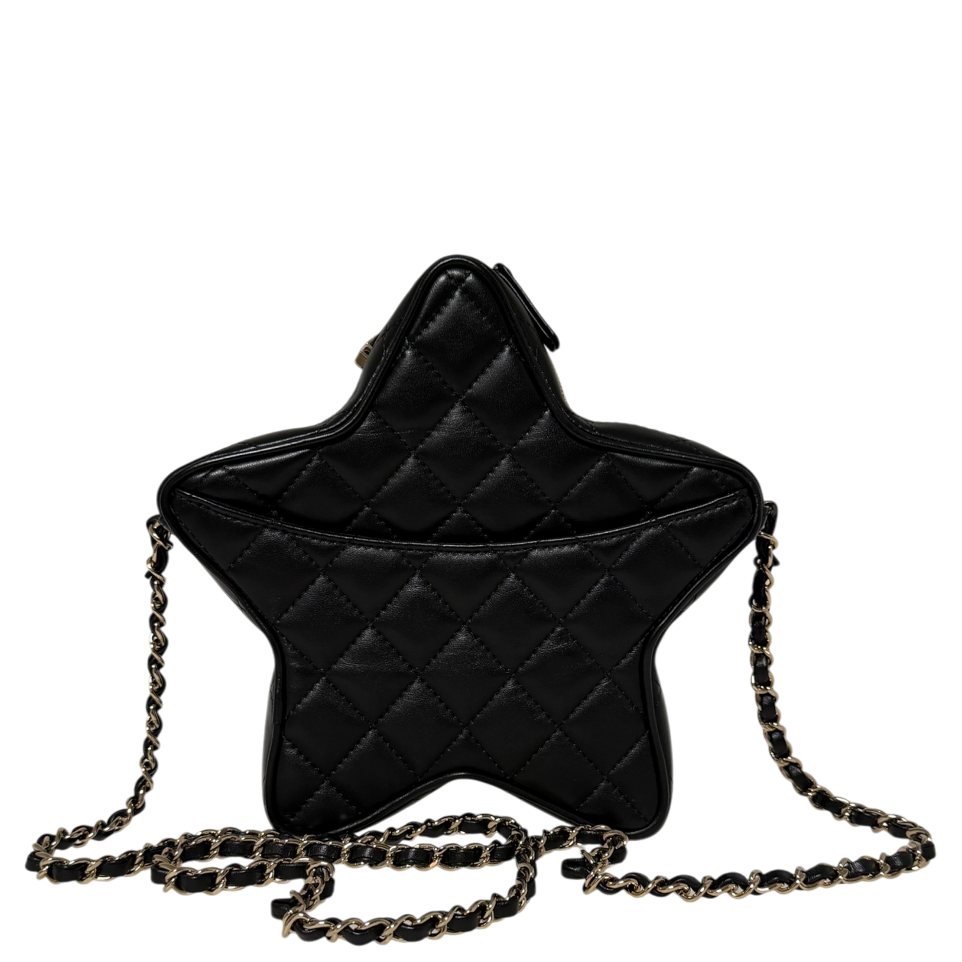 Chanl Walk of Fame Star Bag schwarz Lammleder Fullset / neuwertig Chanel