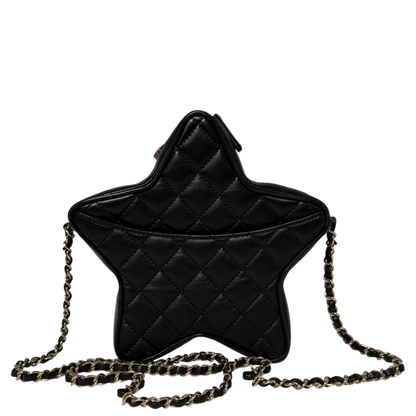 Chanl Walk of Fame Star Bag schwarz Lammleder Fullset / neuwertig Chanel