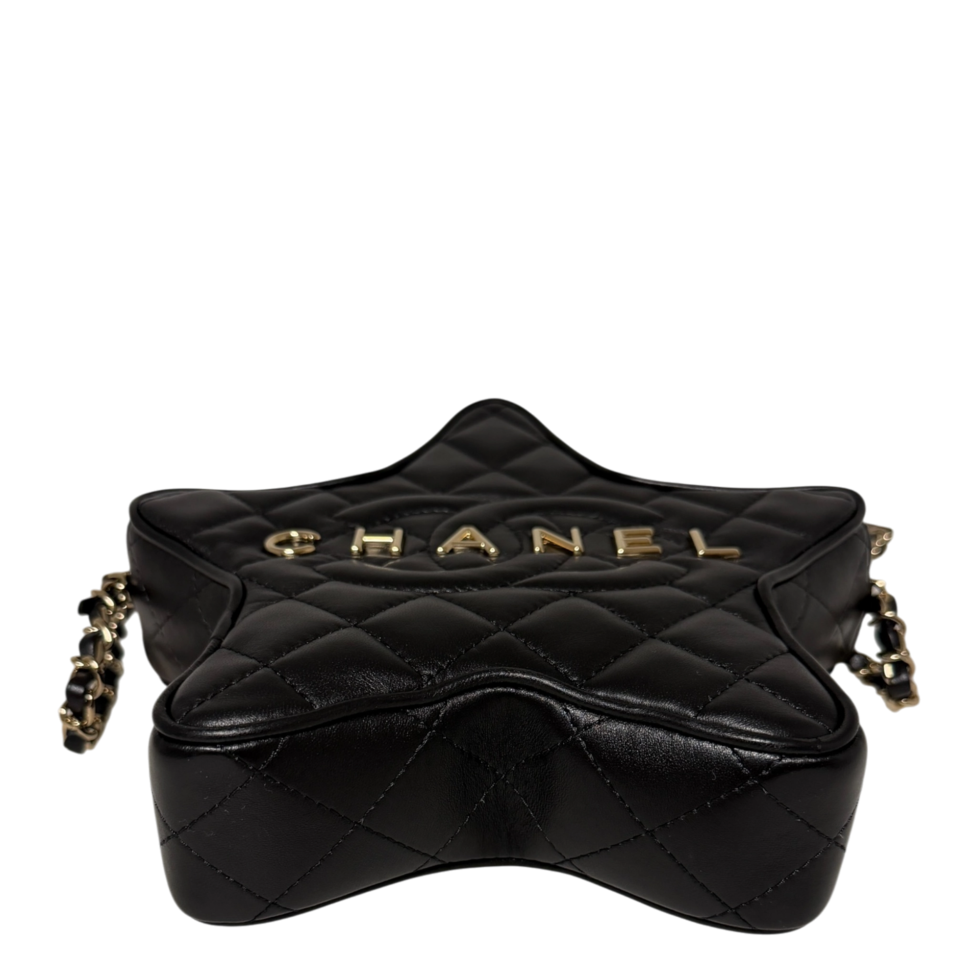 Chanl Walk of Fame Star Bag schwarz Lammleder Fullset / neuwertig Chanel