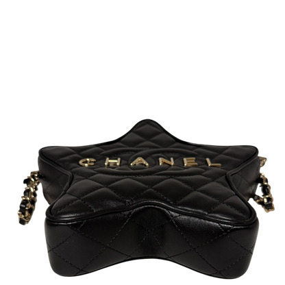 Chanl Walk of Fame Star Bag schwarz Lammleder Fullset / neuwertig Chanel