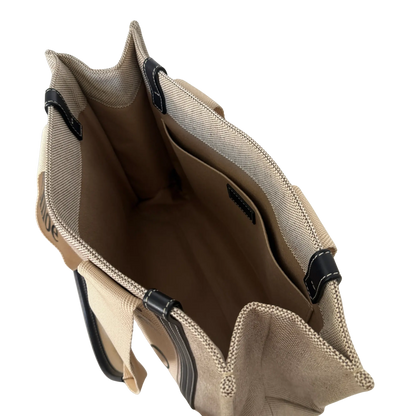 Chloé Woody Tote Bag aus Leinen beige / sehr gut Echtheitscheck
