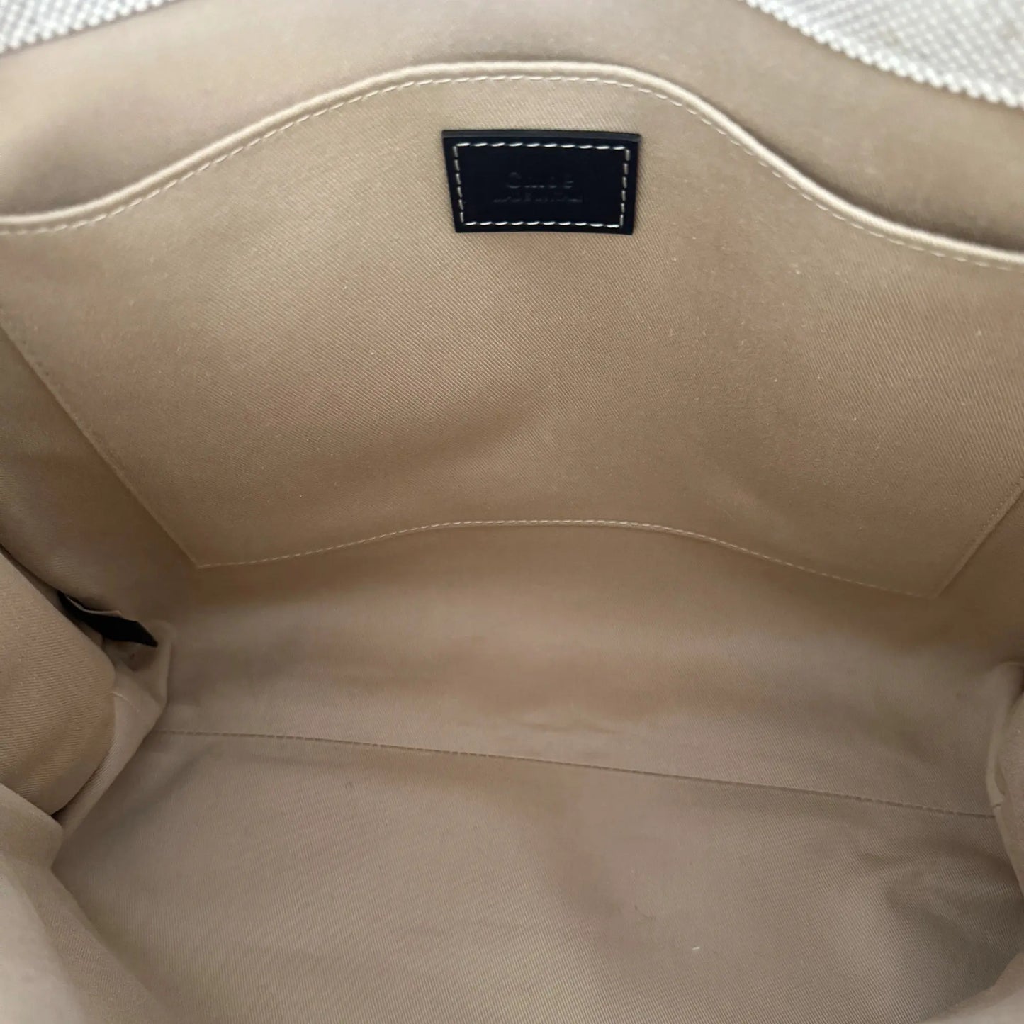 Chloé Woody Tote Bag aus Leinen beige / sehr gut Echtheitscheck