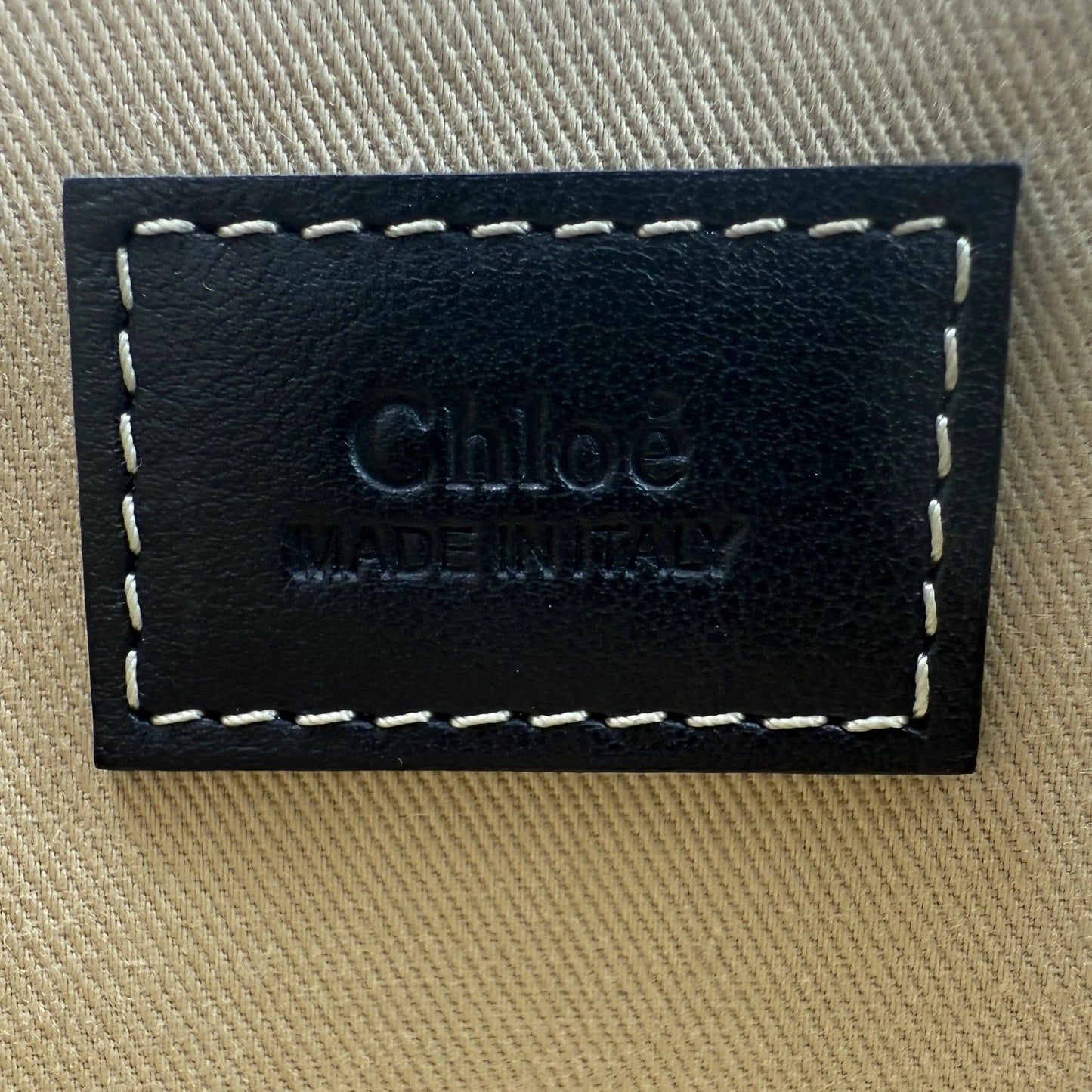Chloé Woody Tote Bag aus Leinen beige / sehr gut Echtheitscheck