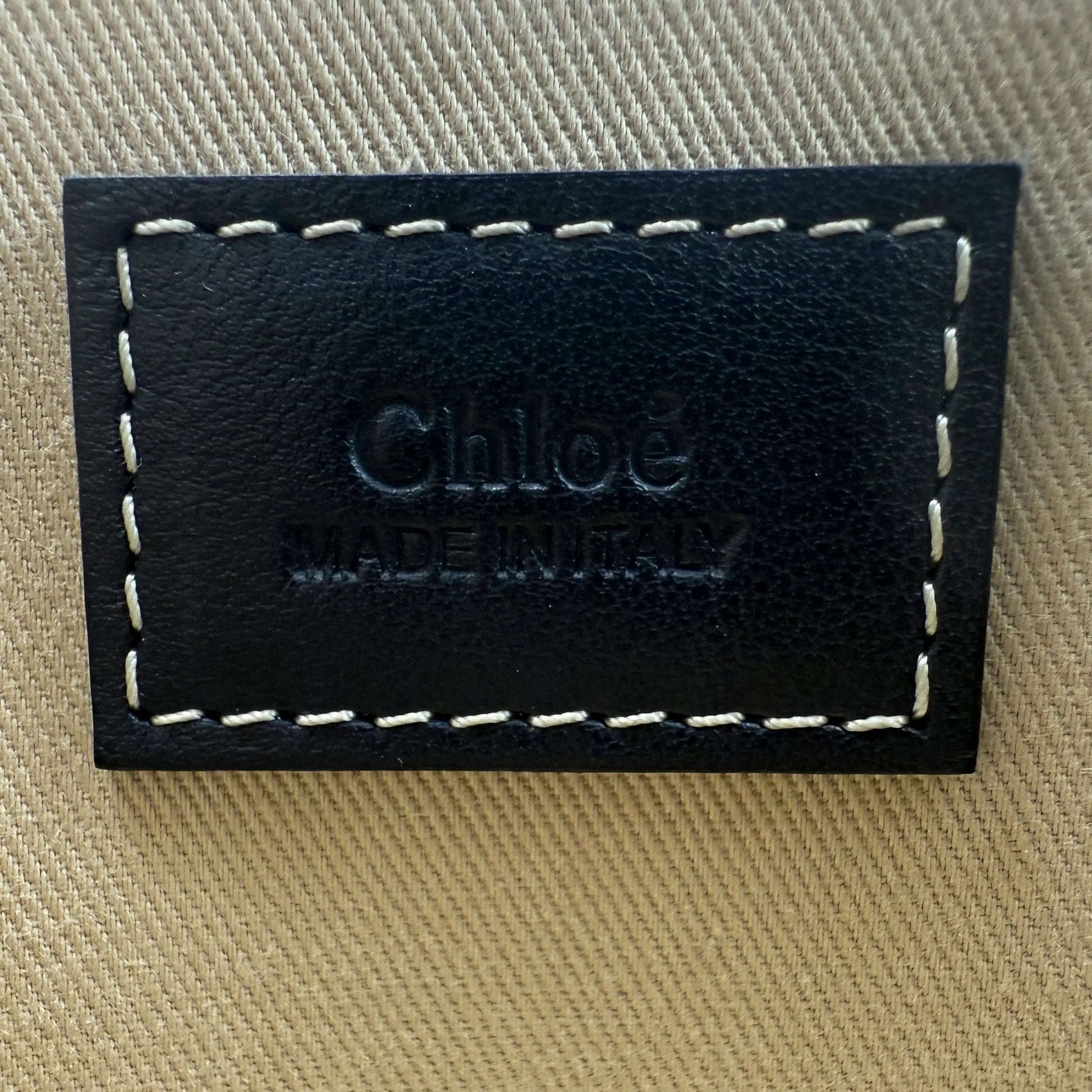 Chloé Woody Tote Bag aus Leinen beige / sehr gut Echtheitscheck