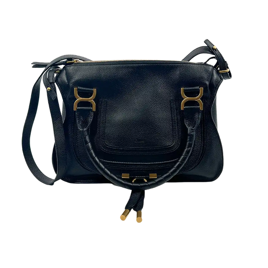 Chloé Marcie Classic Large Handtasche schwarz Leder / neuwertig Chloé