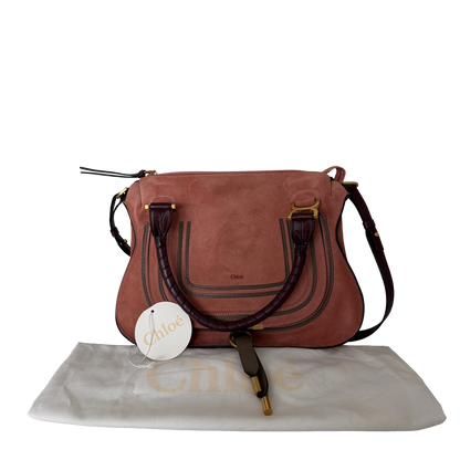 Chloé Marcie Medium Wildleder Canyon Rose / sehr gut Chloé