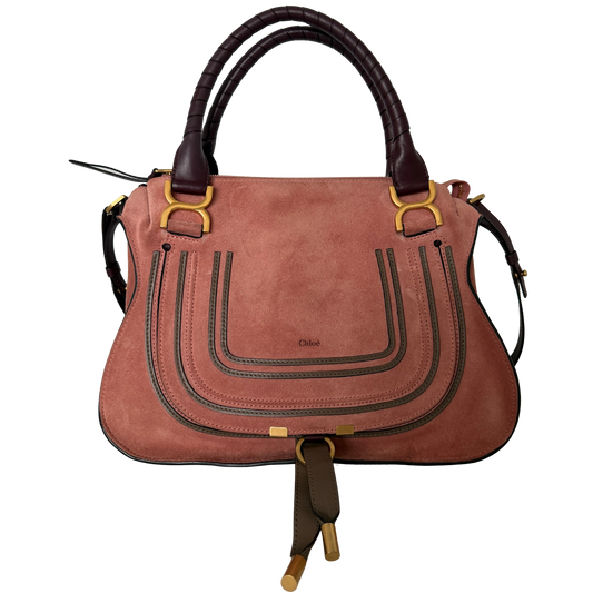 Chloé Marcie Medium Wildleder Canyon Rose / sehr gut Chloé