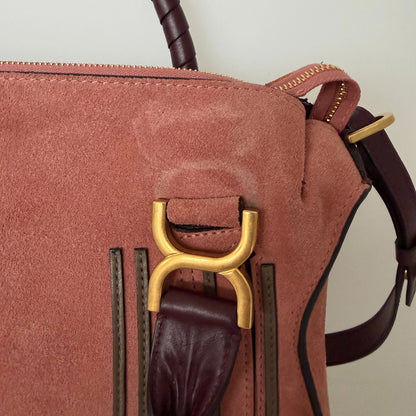 Chloé Marcie Medium Wildleder Canyon Rose / sehr gut Chloé