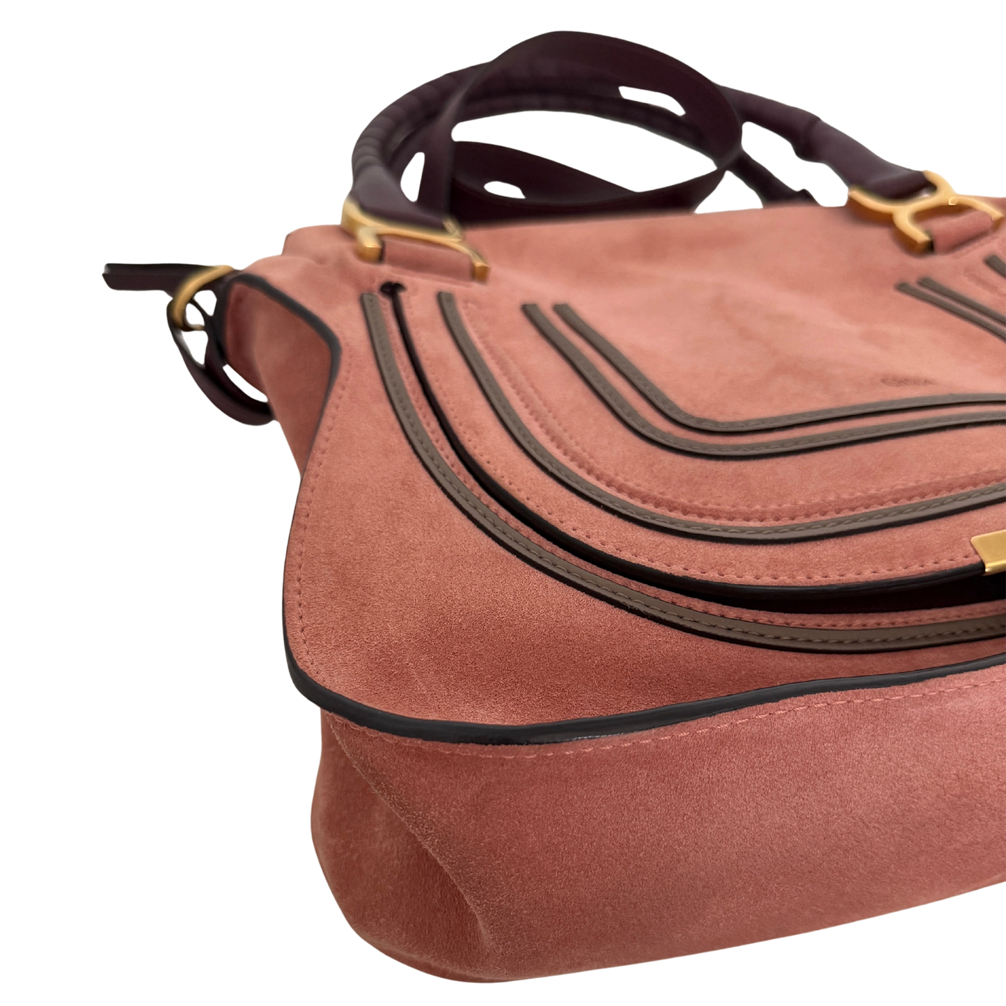 Chloé Marcie Medium Wildleder Canyon Rose / sehr gut Chloé